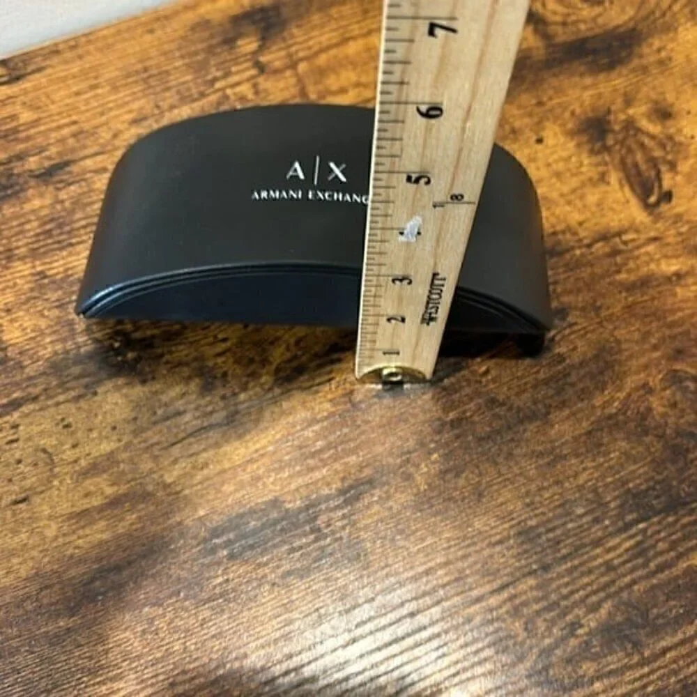 Armani Exchange black sunglass hard cover case
